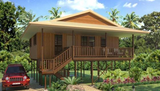 Heiß-Verkaufs-heller Stahlkonstruktions-Feiertags-Thailand-Holzhaus-vorfabriziertbungalow mit 3 Schlafzimmern