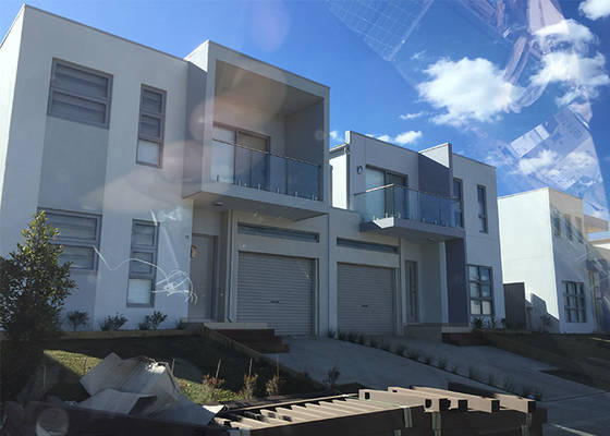 Australian Standard Glass Windows Metal Security Door Prefab Steel House Villas With Light Steel Structure
