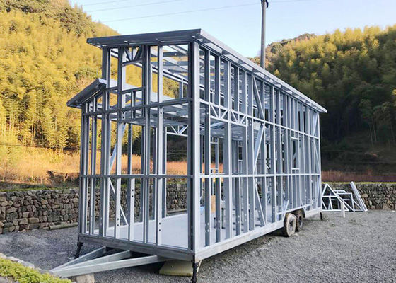 Light Steel Frame Tiny Home 2.4m*7.8m Electric Heating White/Black