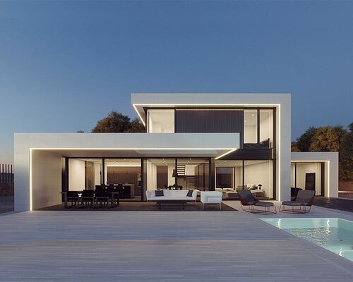 As/Us Modular Prefab Luxury Villa House With Light Steel Frame For Modern Family Living