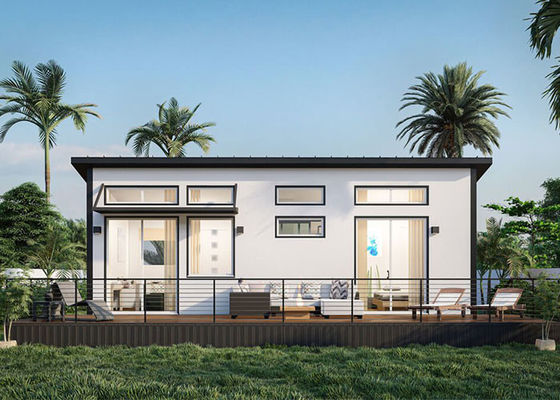 Exquisites Leichtstahlrahmen-Einfamilienhaus-Design für modulare Ferienhäuser am Meer