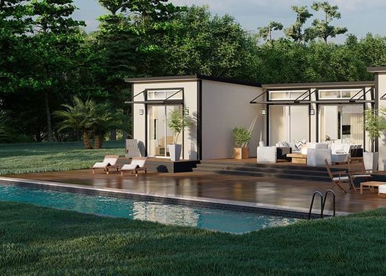 Leichtstahlrahmen Fertighaus Anbau Studio Mobile Haus Bausätze mit 3 Schlafzimmern 2 Bädern