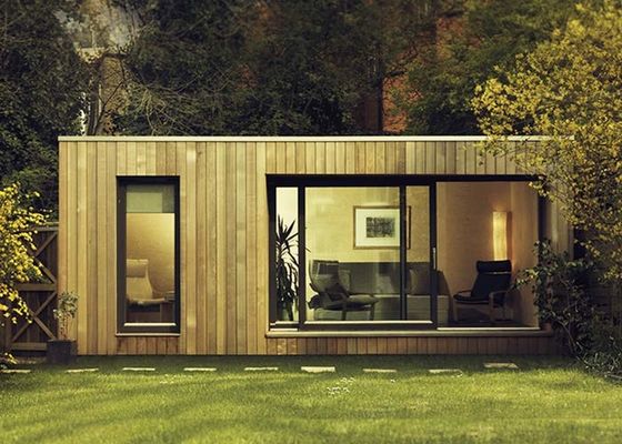 Hochwertiges, vorgefertigtes Gartenstudio.