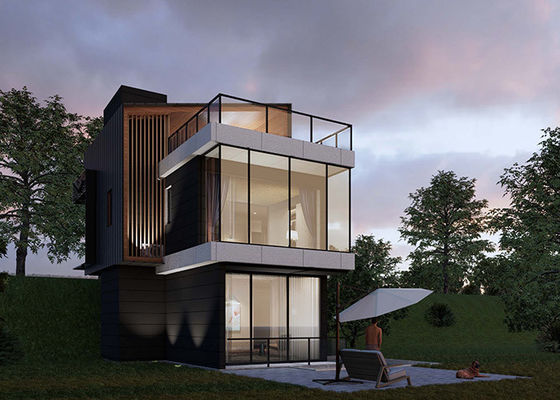 AS/NZS/USA Standard Prefab Light Steel Frame House For Living Luxus Modular Hotel Einheit