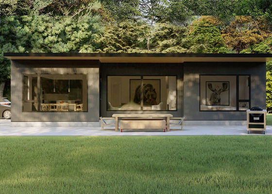 ASTM Standard Luxus Modulares Fertighaus & Büro, Leichte Stahlrahmen-Bausatz Modernes Wohnbungalow-Haus