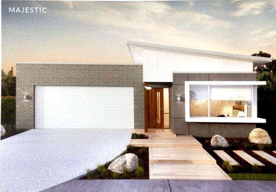 Prefabricated House Light Steel Structure Bungalow With Aluminum Alloy / PVC Window