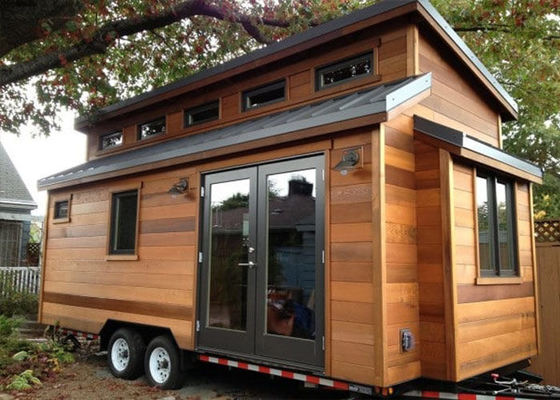 Vorfabriziertes Stahlkonstruktions-kleines Haus Mini House Modular Prefabricated Lights auf Rädern