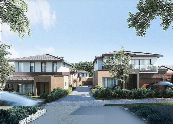 Australien Standard Leichtstahlrahmen Vorgefertigte Wohnungsbauten Vorgefertigte Modularbau
