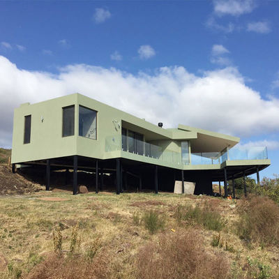 Kreatives Design für zwei Schlafzimmer. Vorgefertigter Leichtstahlrahmen Einfamilienhaus