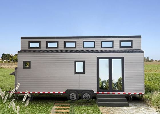 Light Steel Frame Tiny Home 2.4m*7.8m Electric Heating White/Black