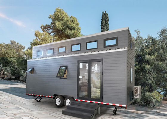 Leichtgewicht Modularhaus Vorgefertigte Häuser mit leichter Stahlkonstruktion Kleines Haus auf Rädern