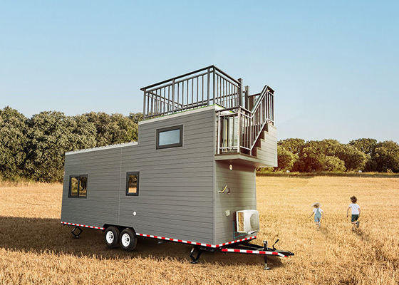Kompaktes Modularhaus Vorgefertigtes kleines Haus auf Rädern für das mobile Leben in den USA