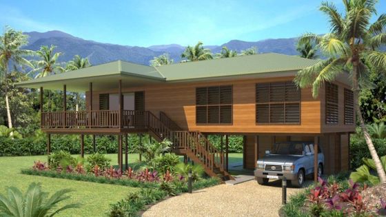 Leichtstahl Holzhaus Bungalow / Luxus Strand Bungalows für Thailand Cookinseln