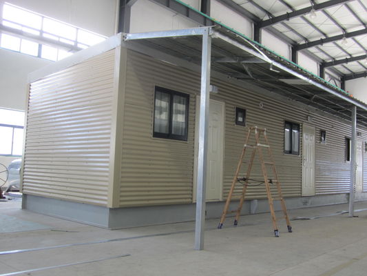 Heller Stahl verzierte völlig fertiges Kojen-vorfabriziertes Haus-gelbe zeitgenössische modulare Häuser