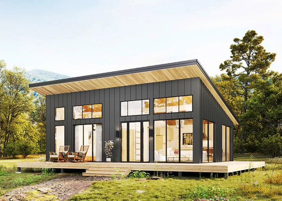 NS/AS Vorgefertigtes Strandhaus Holzbungalow Vorgefertigtes Wohnkomplex mit 3 Schlafzimmern