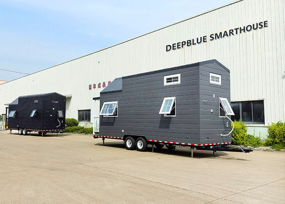 Vorgefertigtes kleines Haus auf Rädern Mobilzughaus für Reisen