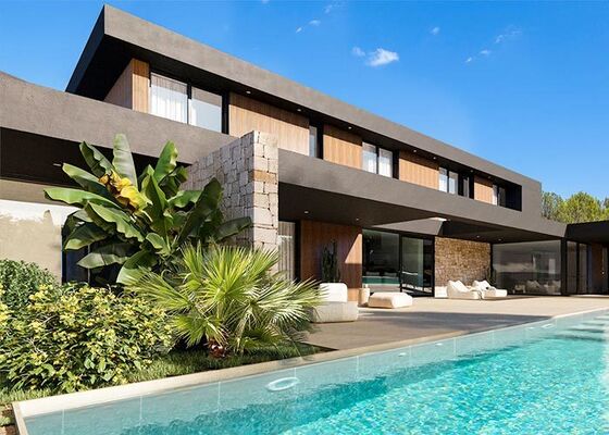 Luxus Mobilhaus Fertighaus Villa Capsule Hotel 5 Schlafzimmer mit Außenpool