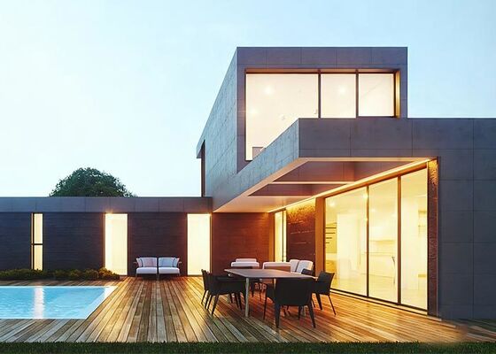 ICC-ES-zertifizierte mehrstöckige Stahlkonstruktionsvilla, vorgefertigtes Leichtstahlhaus