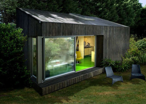 Vorgefertigtes Leichtbauwerk Stahlrahmen Luxus-Vorgefertigtes Haus Garten Studiohaus ISO-Standard
