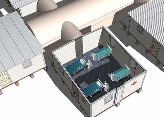 Vorgefertigtes Modularhaus Mobilfeldkrankenhaus Notunterkunft für Katastrophengebiete