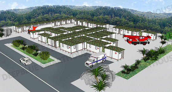 Deepblue klappbares Modulsystem Schnellentwicklung Krankenhaus Notfall Wohnungsunterkunft Isolation Lotushaus