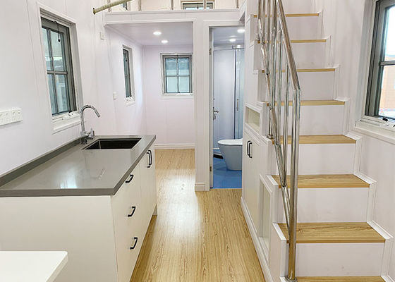 Prefabricated Motorhome Alanber Tiny House On Wheels  With Bedroom Bath