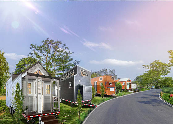 Camping-Reiseanhänger Integriertes vorgefertigtes Tiny House Fertighaus aus leichtem Stahlrahmen