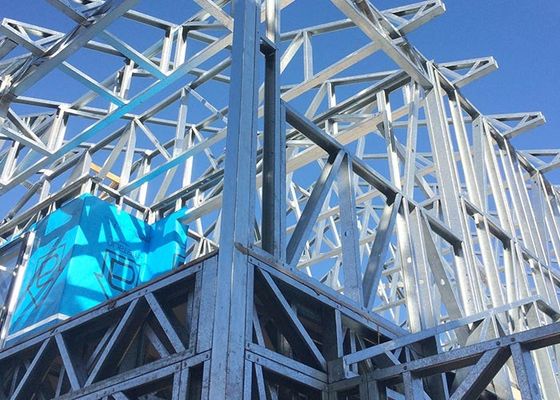 White Color Modern Economic Prefab Light Steel House DEEPBLUE Steel Framing