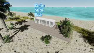 Vorgefertigte Garten-Stuido-Chico-Apfelhütte Hawa mit leichtem Stahlrahmen